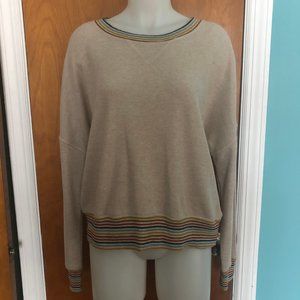 TIME AND TRU BEIGE LIGHTWEIGHT SWEATER WORN COMFY